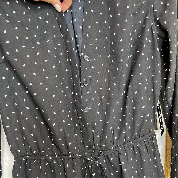 Express Black/White Polka Dot Dress - Picture 2 of 8